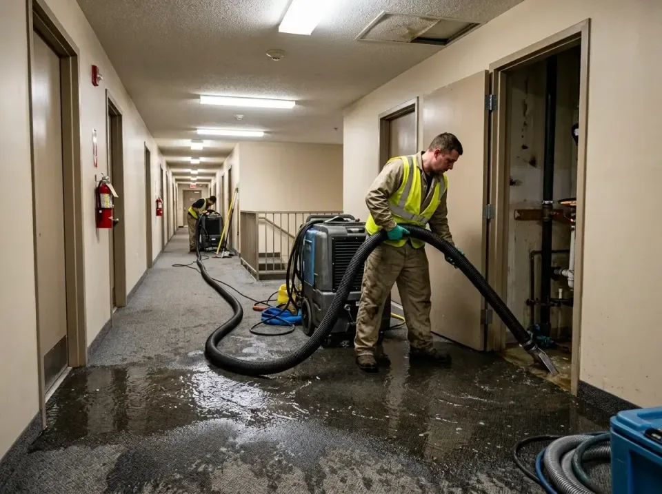 multi-unit-apartment-hallway-f-005 — frequently asked questions, Emergency Burst Pipe Water Extraction & Removal in Des Alle…